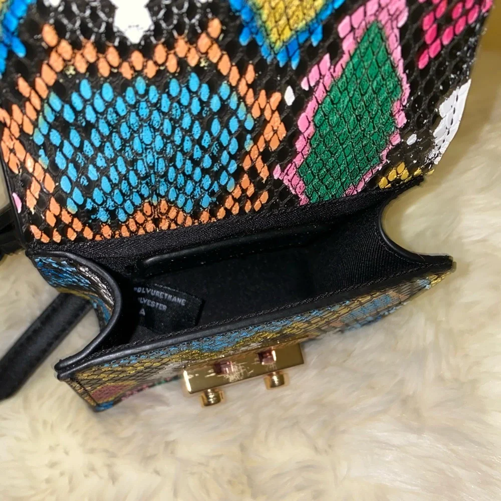 Dream Control Multi Color Python-Embossed Mini Bag - Picture 6 of 13